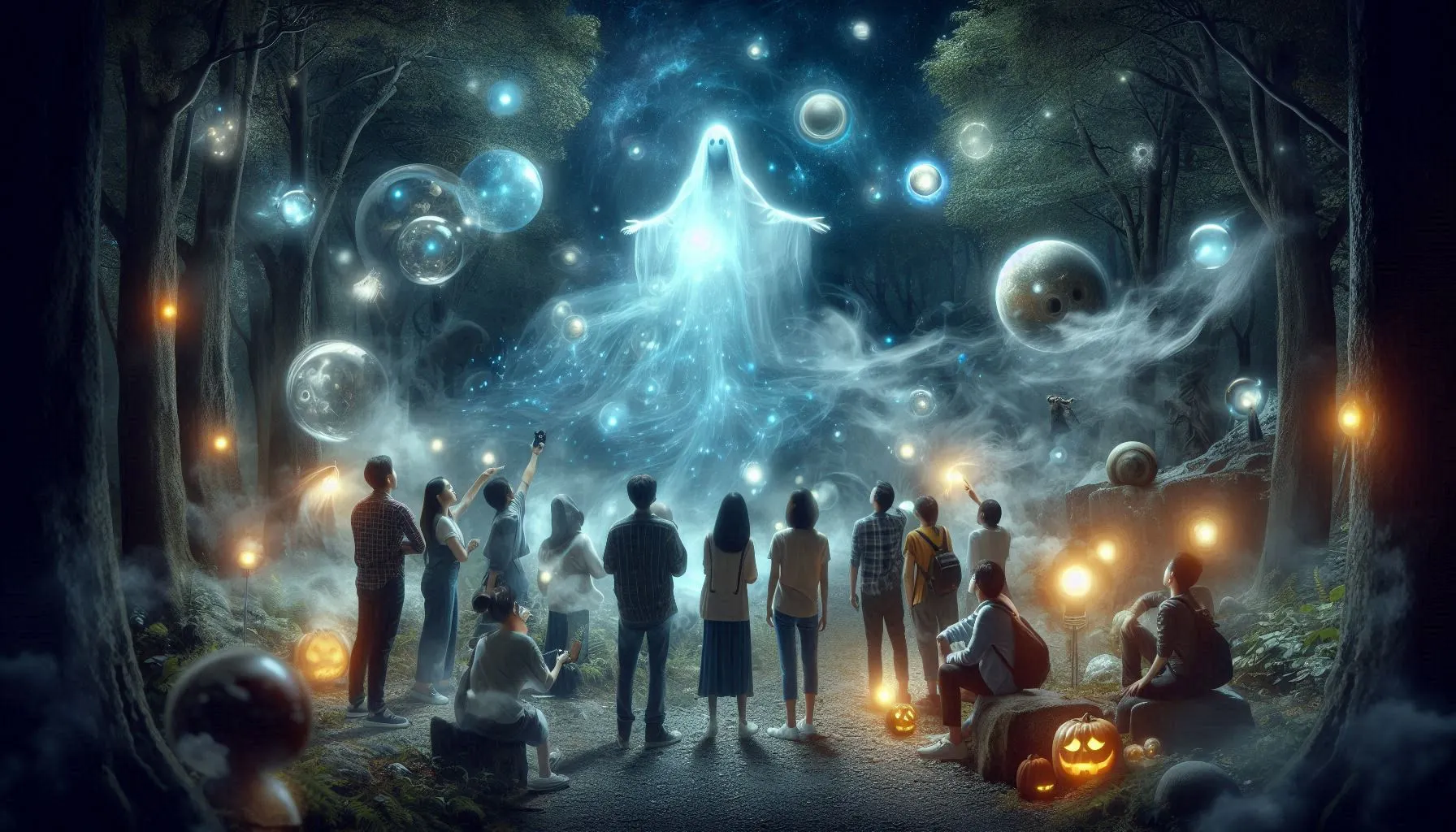 Image représentant un phénomène paranormal, comme un fantôme, une aura ou un objet en lévitation.
